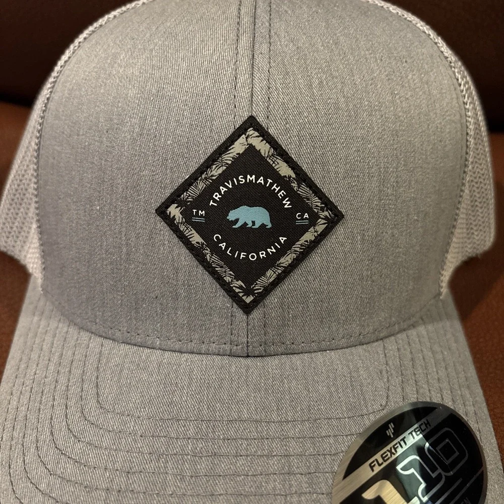 TravisMathew Adult June Lake Loop 2.0 California State Golf Hat Heather Gray NEW